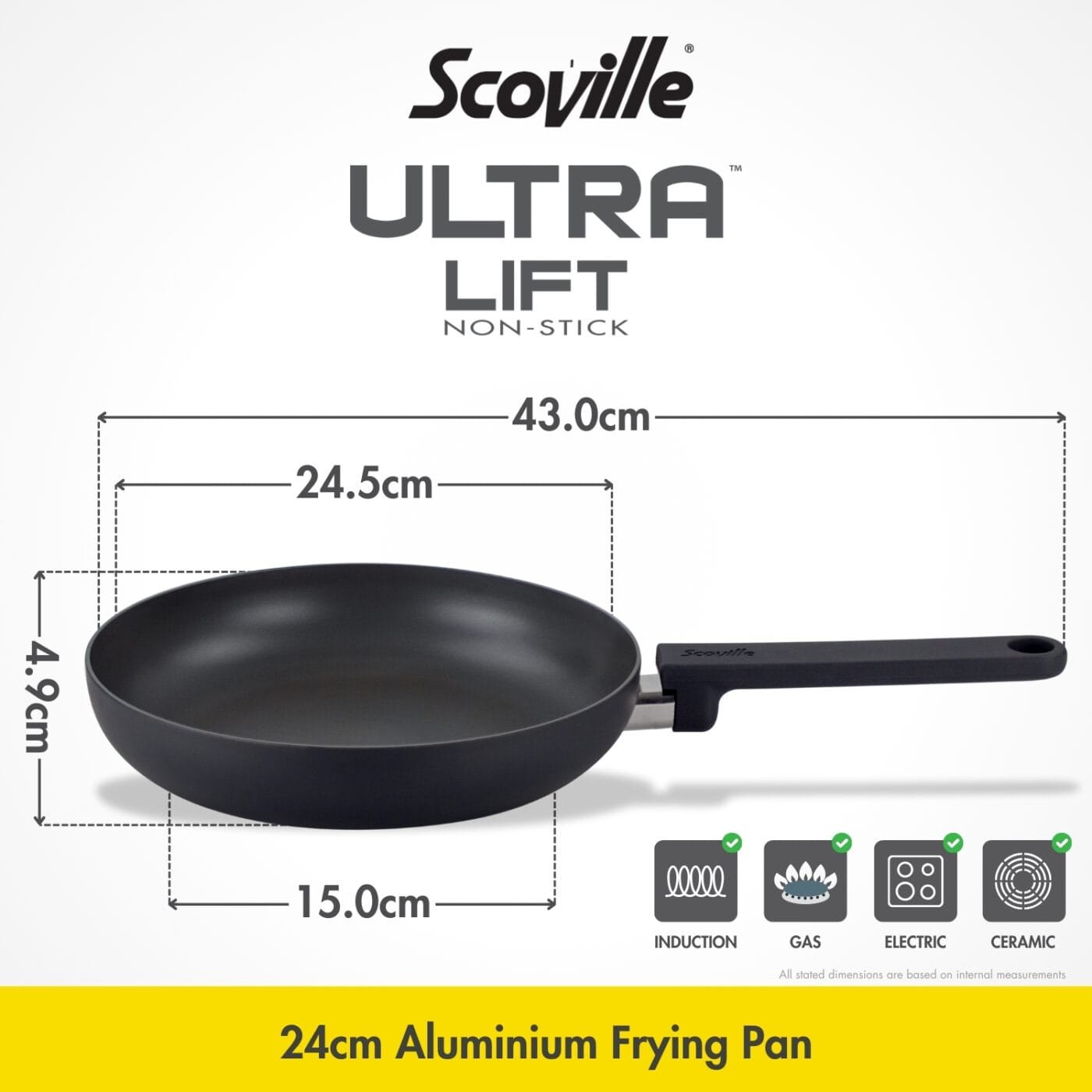 Scoville Ultra Lift 24cm Frying Pan Diagram