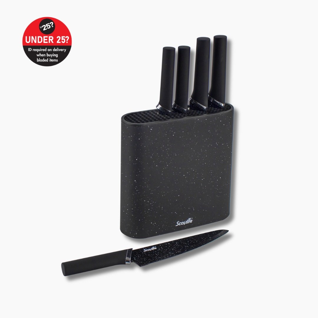 Scoville 5 Piece Non Stick Knife Block Set - Kitchen Knives