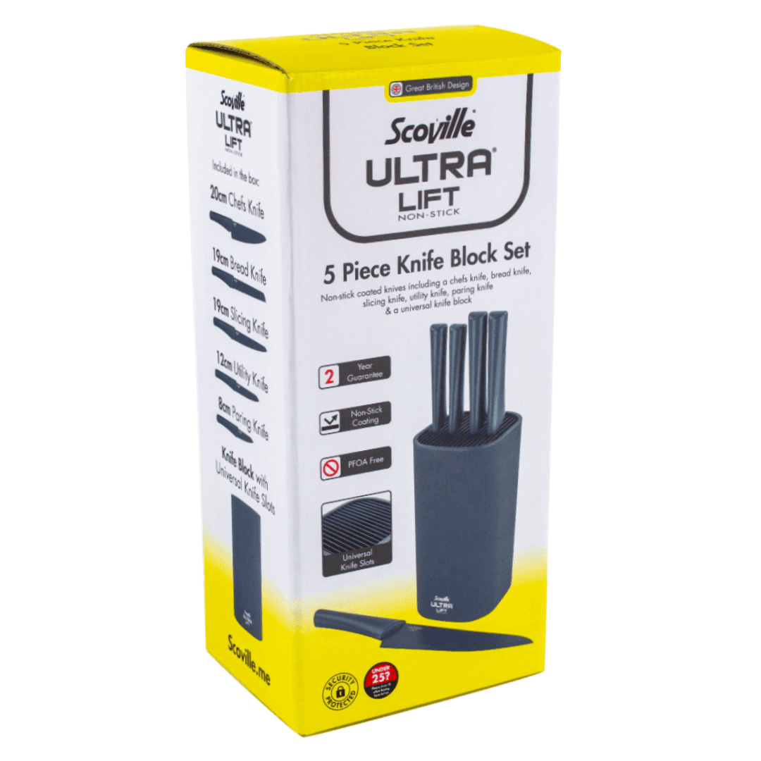 Scoville Ultra Lift 5 Piece Knife Block Set Kitchen Knives