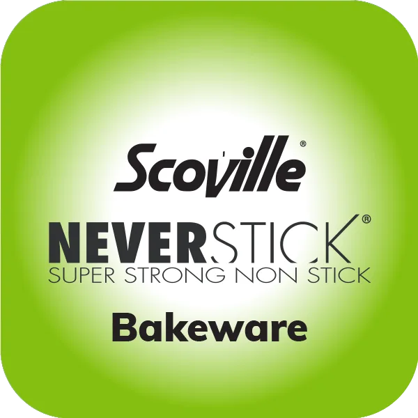 Scoville Neverstick Bakeware Care and Use Imagery