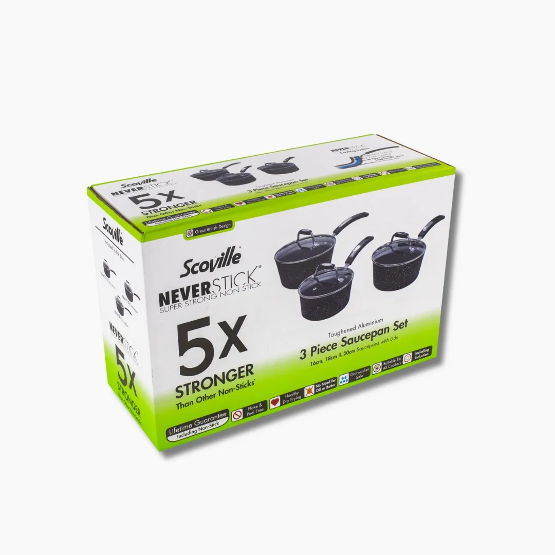 Neverstick 3 Piece Saucepan Set - Image 4