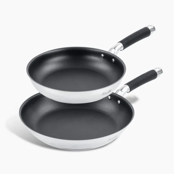 Scoville Steellux 2 Piece Frying Pan Set. Stainless Steel Frying Pan Set