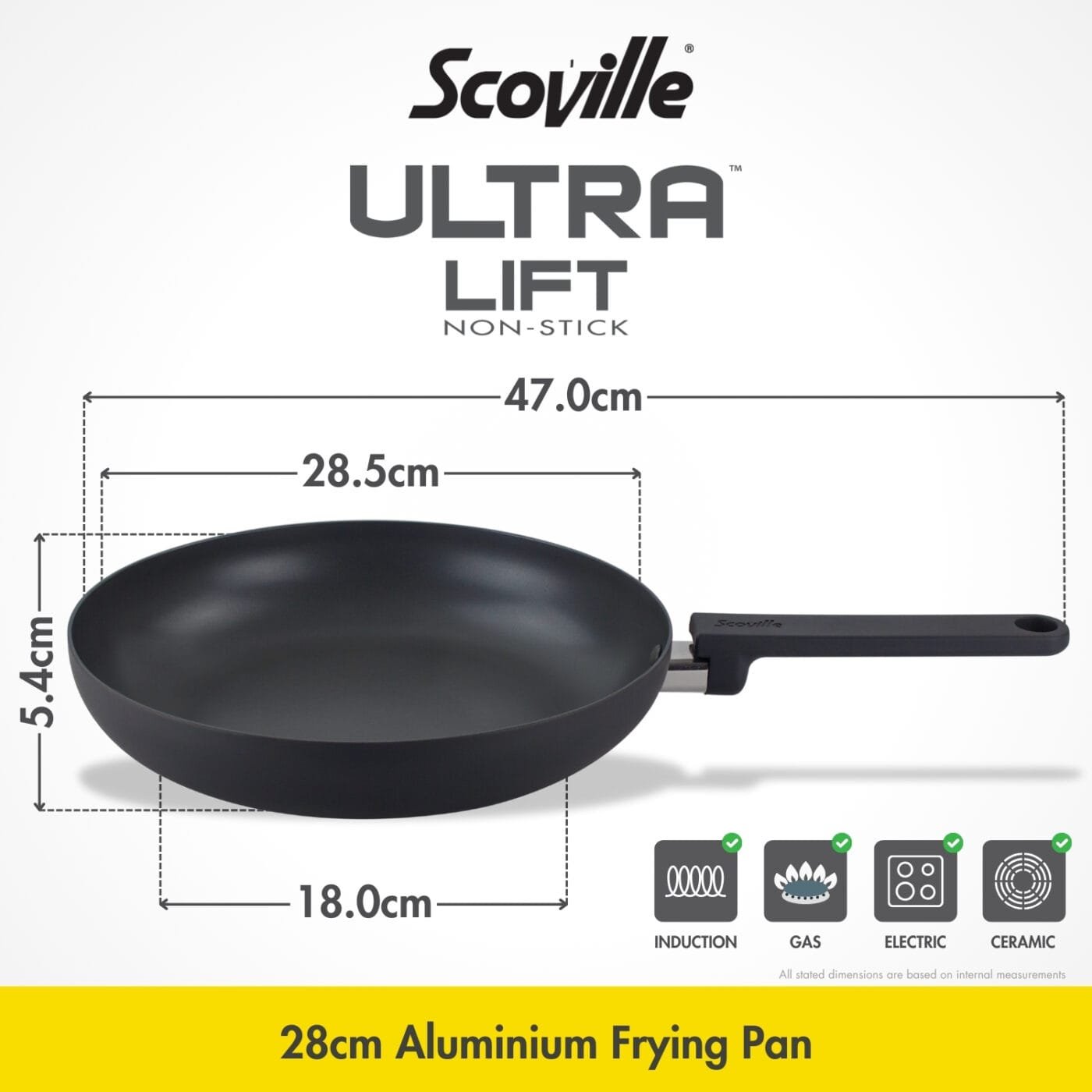 Scoville Ultra Lift 28cm Frying Pan Diagram