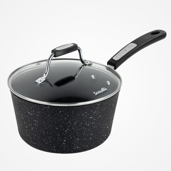 Scoville Neverstick 20cm Saucepan with Lid, Large Non-Stick Saucepan
