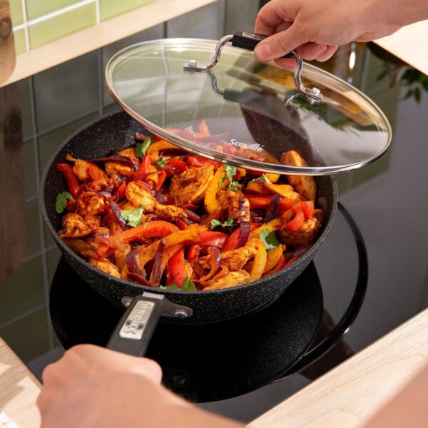 Scoville Neverstick 26cm Saute Pan with Glass Lid