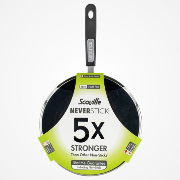 Scoville Neverstick 26cm Saute Pan with Glass Lid