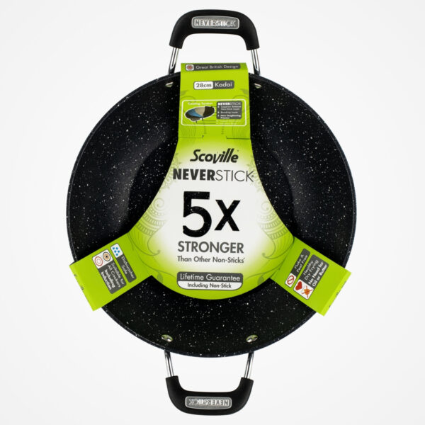 Scoville Neverstick 28cm Kadai Pan for Cooking Curries
