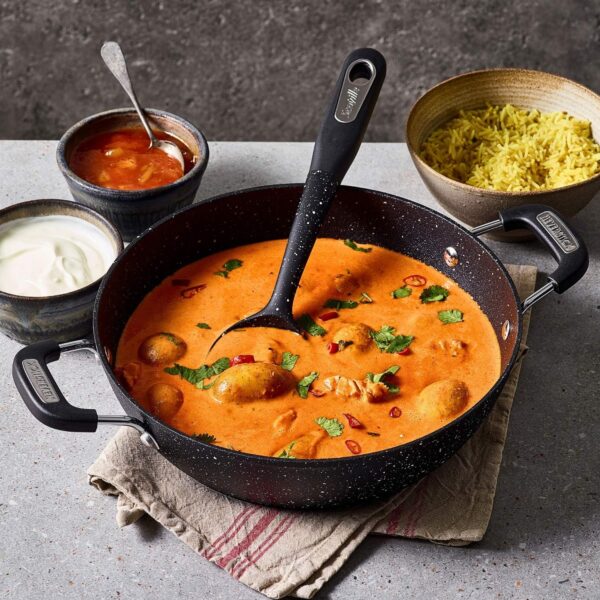 Scoville Neverstick 28cm Kadai Pan for Cooking Curries
