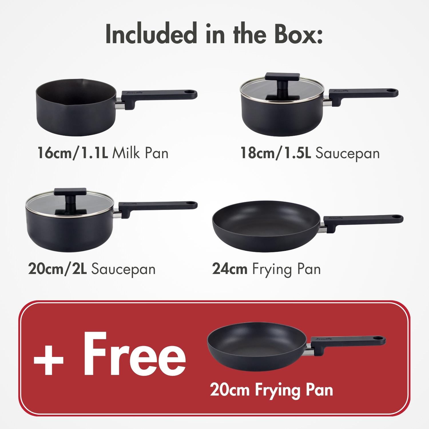 Ultra Lift 4+1 Piece Cookware Set - Image 2